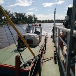 balsa en la charqueada