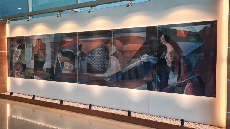 Inauguraron réplica de mural de Fayol en Puerto de Colonia