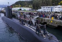 El submarino chileno Thomson ya se encuentra en Estados Unidos para participar en un ejercicio naval internacional