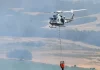 Aviación Naval apoya el combate a un incendio forestal en Minas con medios aéreos