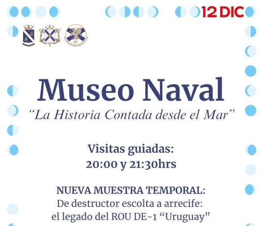 Museo Naval se suma a Museos en la Noche con una nueva muestra dedicada al histórico ROU DE-1 “Uruguay