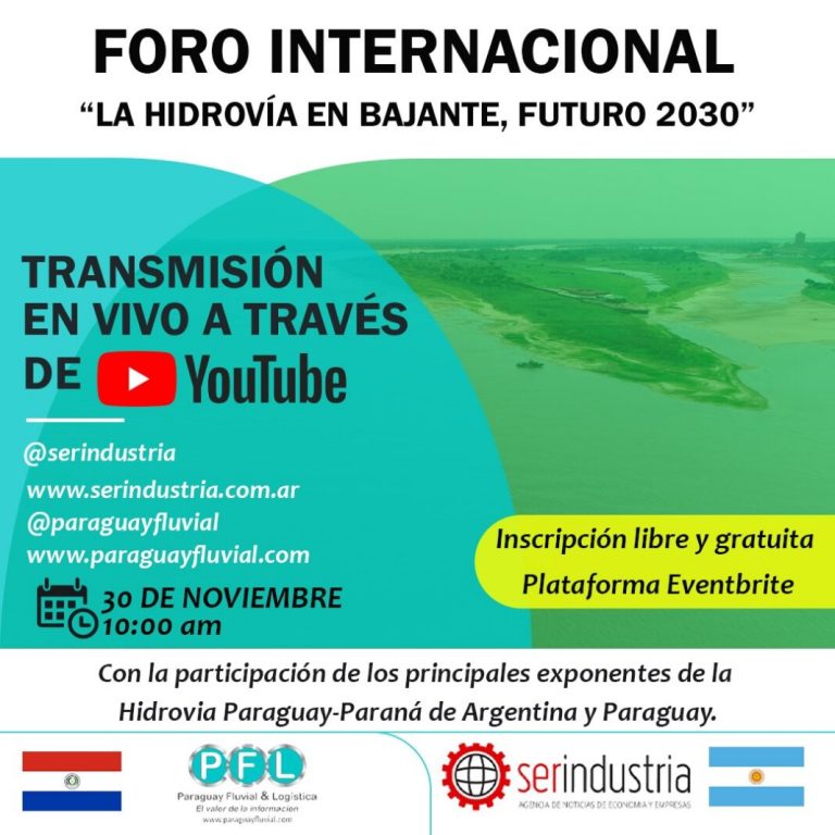 Foro Internacional “LA HIDROVIA EN BAJANTE, FUTURO 2030”, planteará la realidad actual y el futuro de la HPP