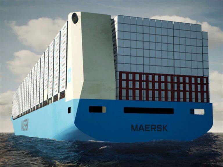 Maersk presentó el diseño de ocho buques portacontenedores de 16.000 TEUs propulsados por metanol