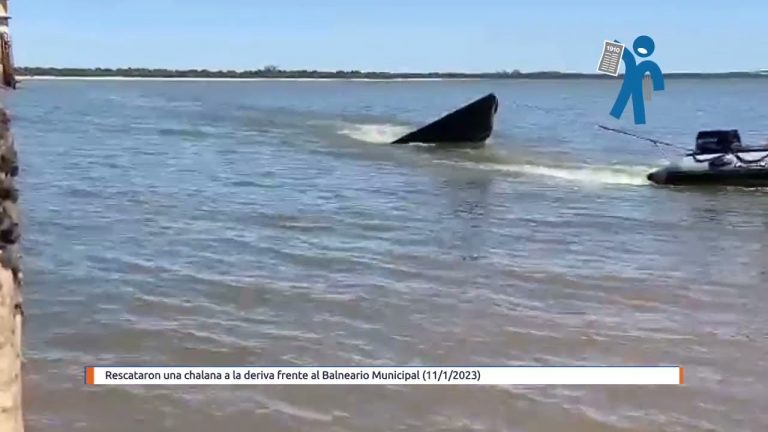 Persona desaparecida en las aguas del Río Uruguay y chalana a la deriva en Paysandú