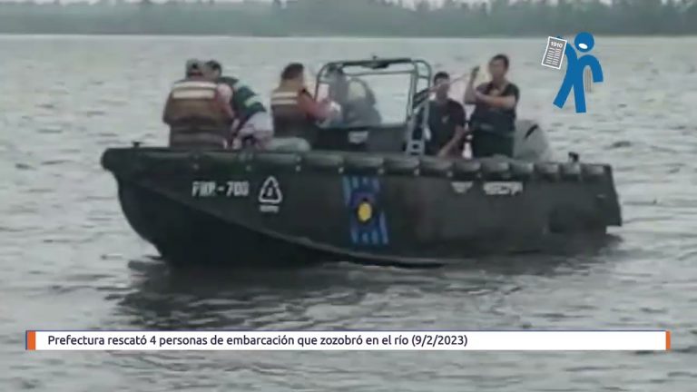Rescataron a ocupantes de chalana que zozobró en el río