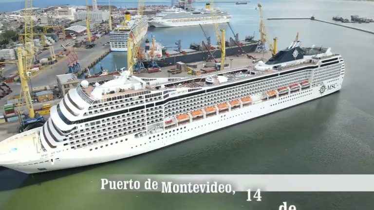 Nuevamente 3 cruceros en el puerto de Montevideo.