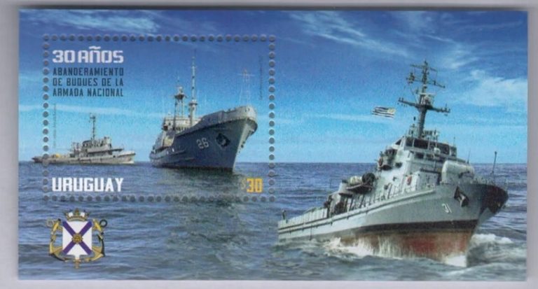 Sellos: 30 años del Abanderamiento de Buques de la Armada Nacional