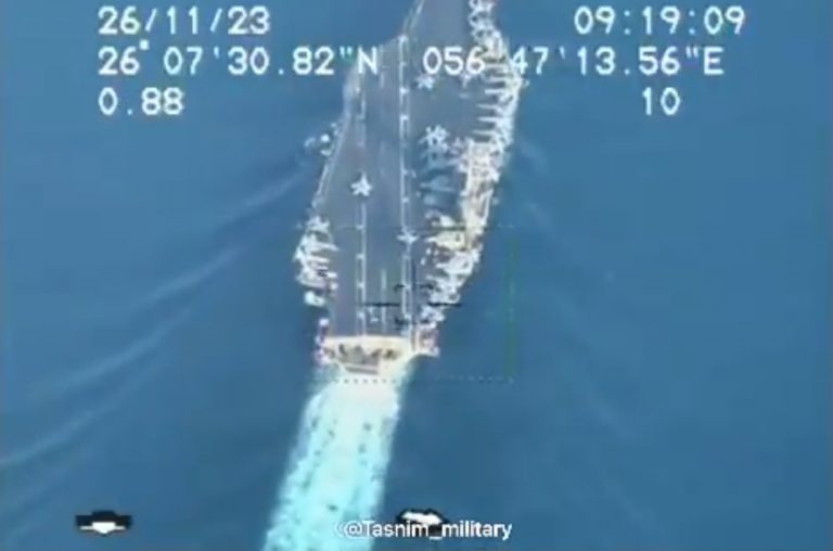 Irán capta al Portaaviones USS Eisenhower en el Estrecho de Ormuz