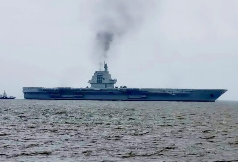 El portaaviones Fujian de la Armada China retornó a puerto tras finalizar su tercera prueba de mar