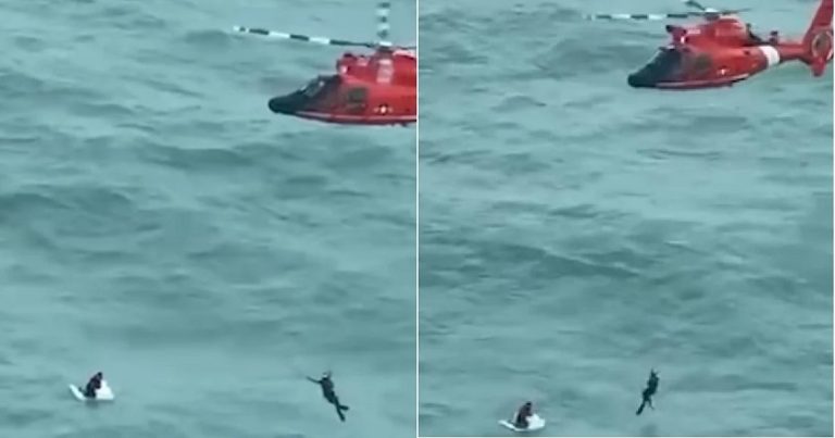 Huracán Milton: rescatan un hombre flotando sobre una heladera en el mar