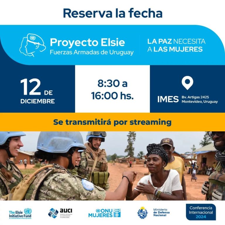 Uruguay será sede del Proyecto Elsie: Mujeres y Operaciones de Paz de la ONU