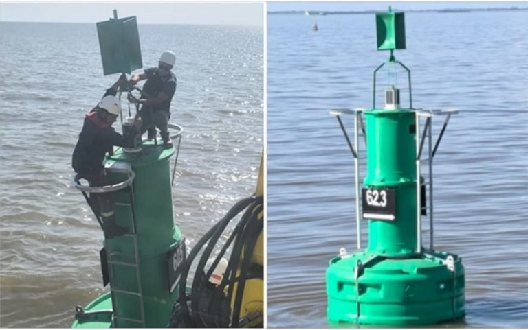 La CARP refuerza la seguridad en el Canal Martín García con nuevas boyas