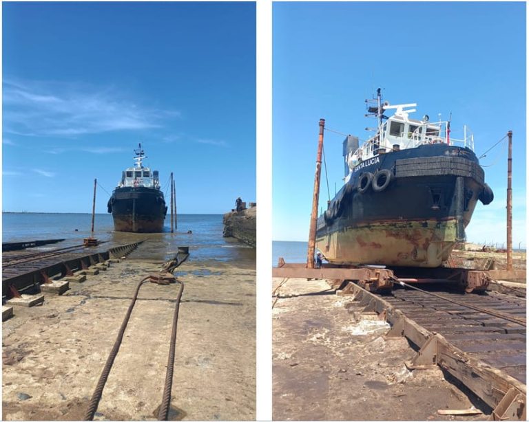 La CARP avanza con el mantenimiento del Remolcador SANTA LUCÍA para garantizar la operatividad del Canal Martín García