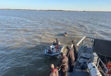 La Armada Nacional rescató a un kayakista desaparecido en aguas del Río de la Plata